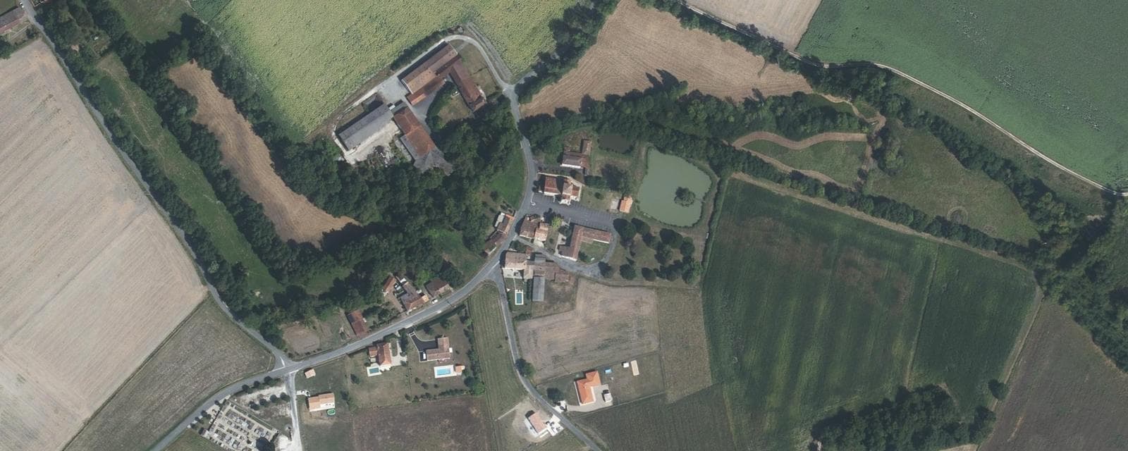 Vue aérienne de Saint-Germain-de-Vibrac (Charente-Maritime)