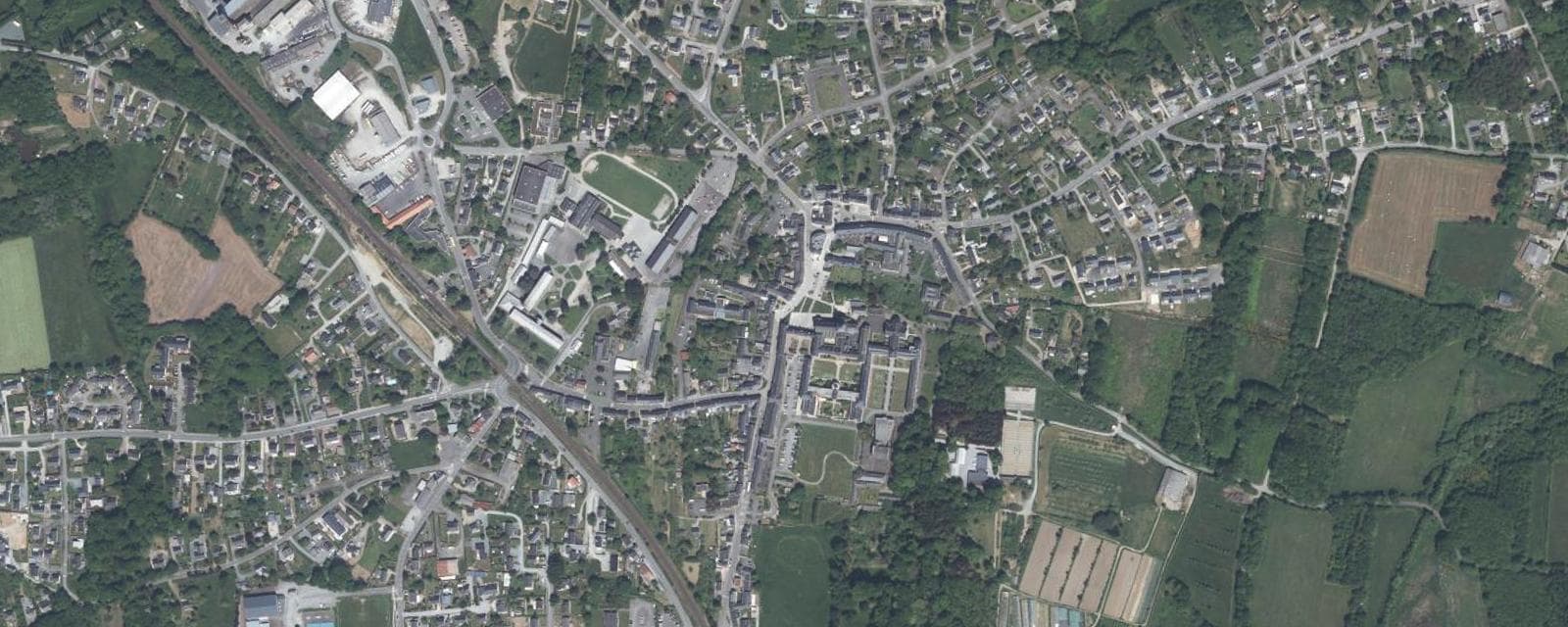 Vue aérienne de Saint-Gildas-des-Bois (Loire-Atlantique)