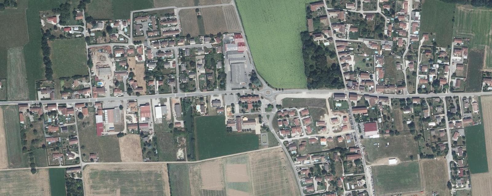 Vue aérienne de Saint-Hilaire-de-la-Côte (Isère)