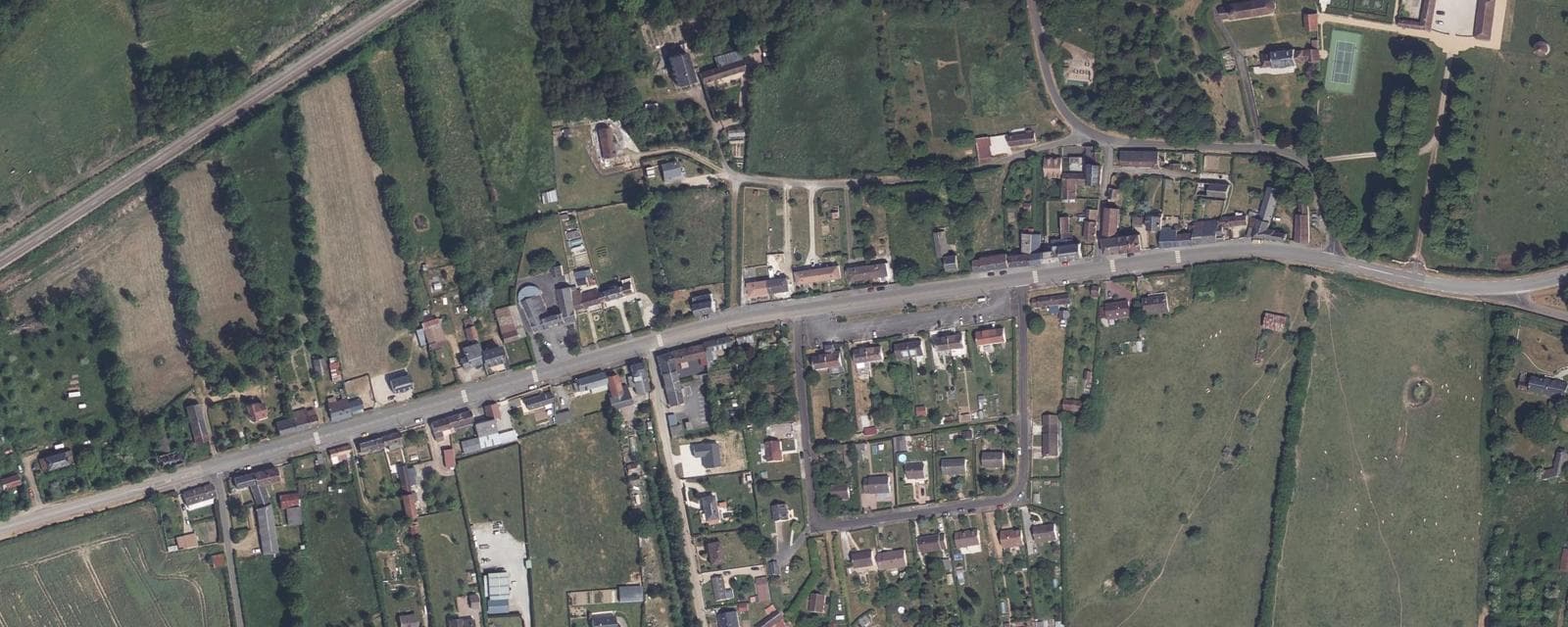 Vue aérienne de Saint-Hilaire-sur-Risle (Orne)