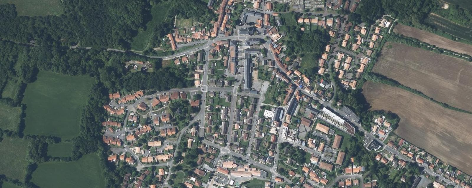 Vue aérienne de Saint-Jean-de-Boiseau (Loire-Atlantique)
