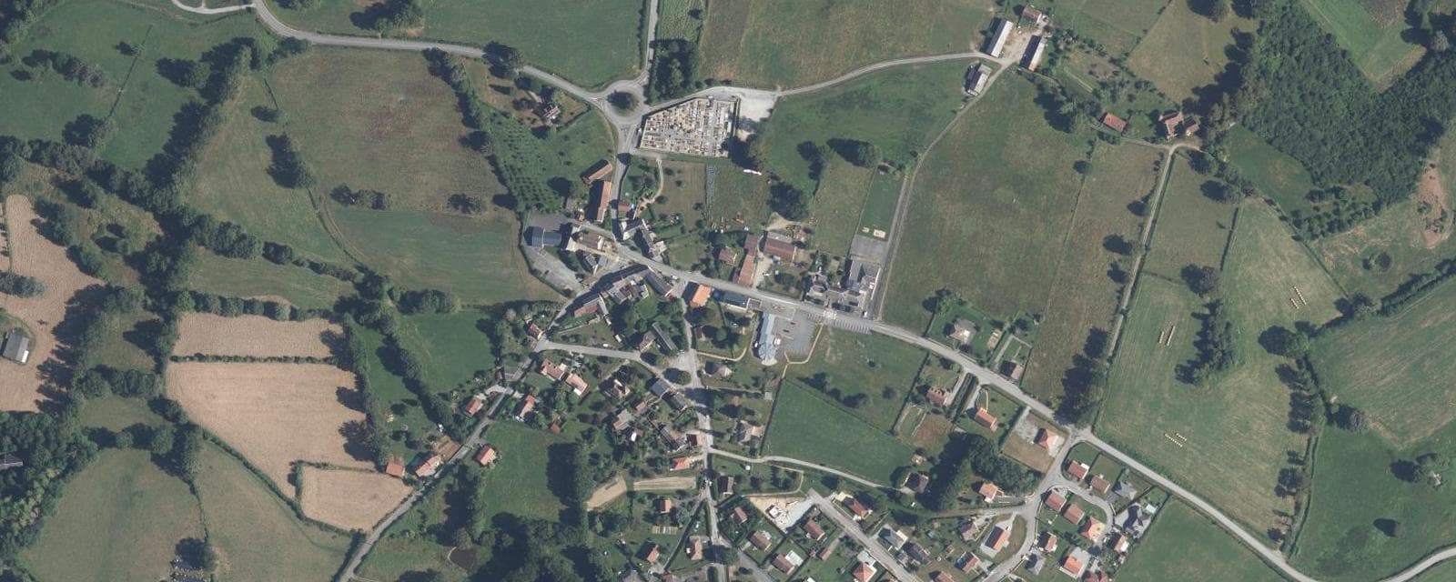 Vue aérienne de Saint-Laurent (Creuse)