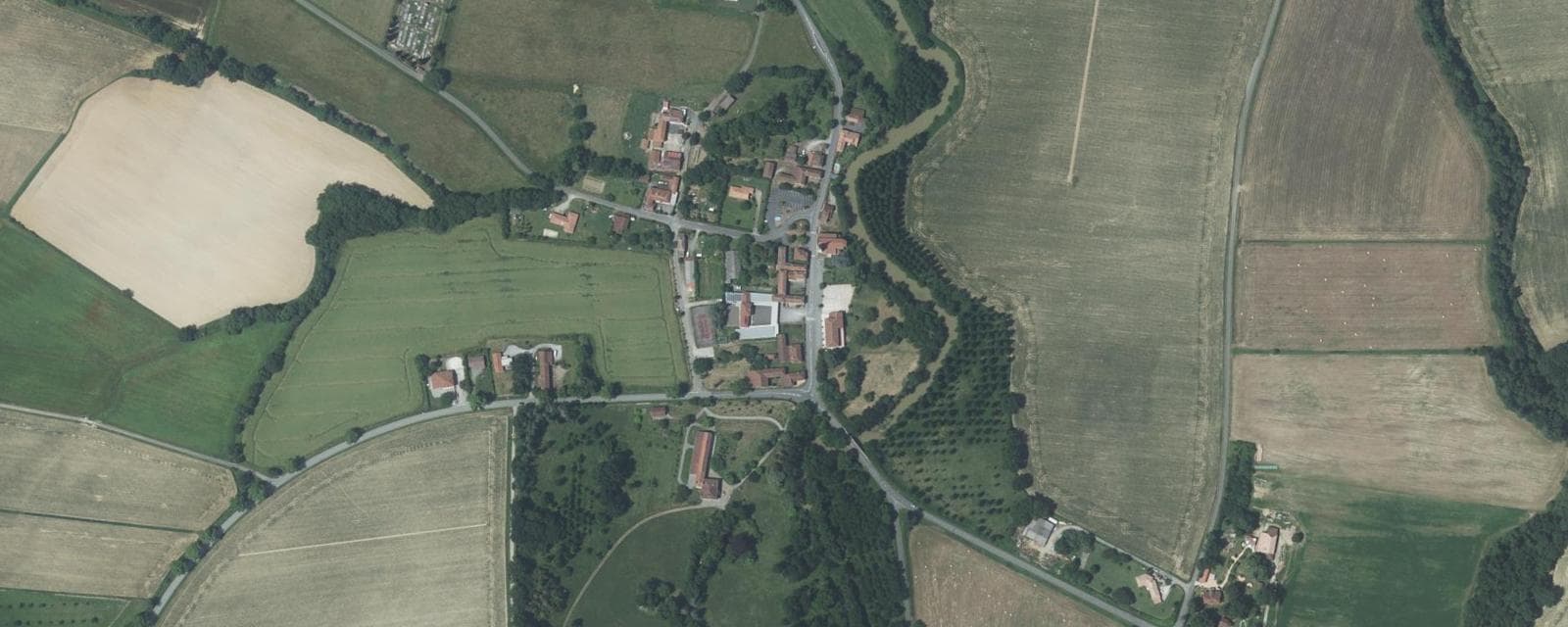 Vue aérienne de Saint-Michel (Gers)