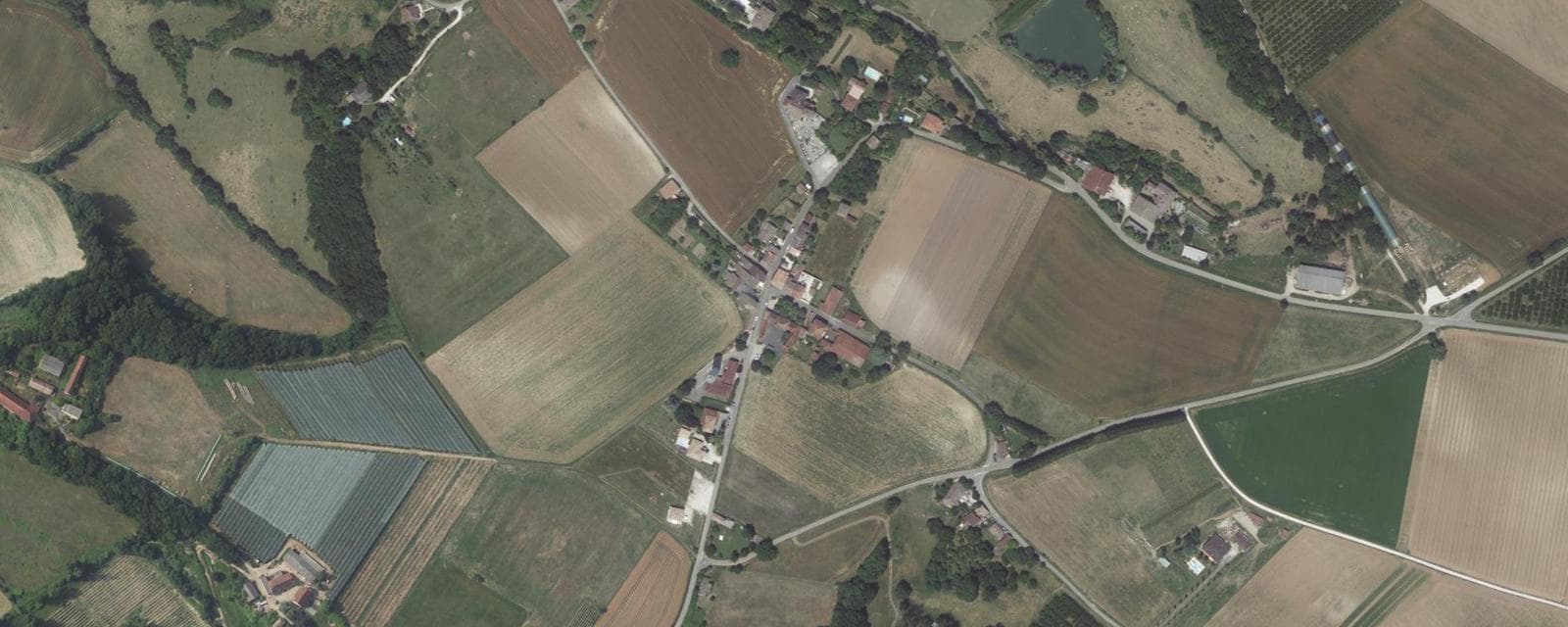 Vue aérienne de Saint-Nazaire-de-Valentane (Tarn-et-Garonne)