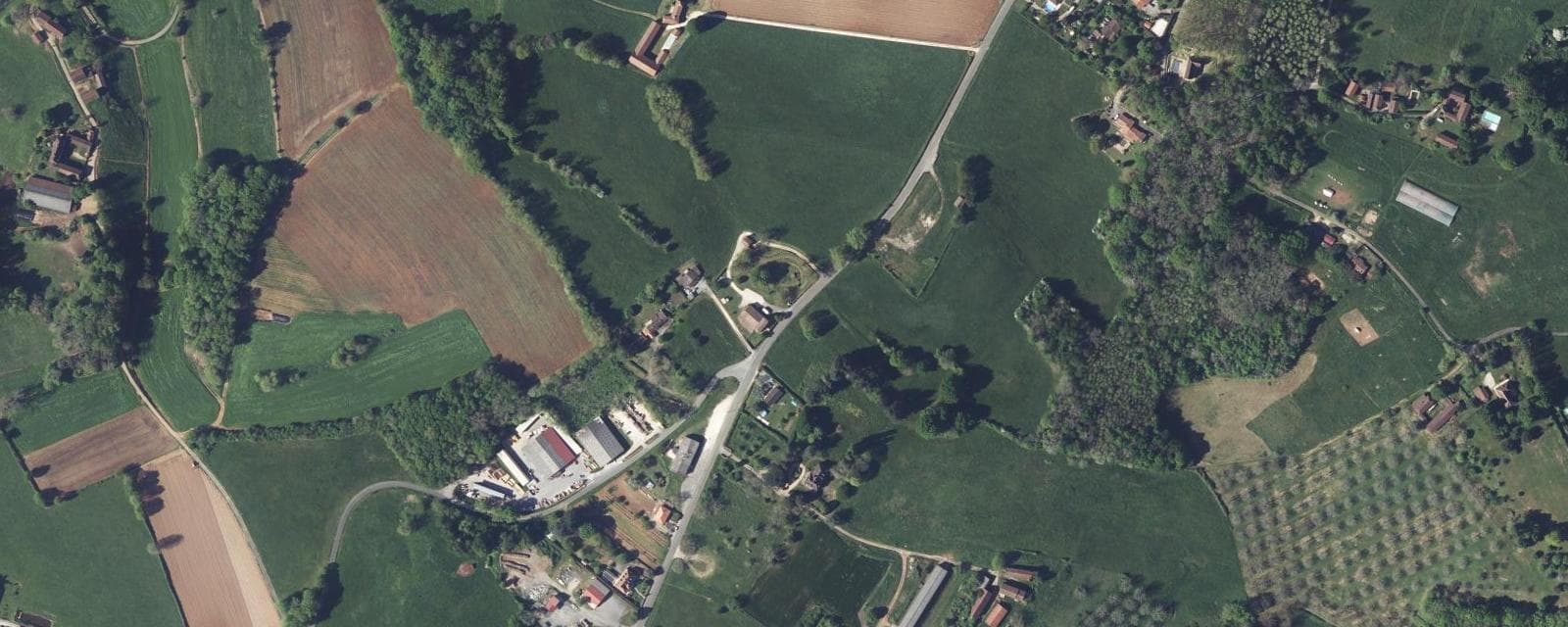Vue aérienne de Saint-Pardoux-et-Vielvic (Dordogne)
