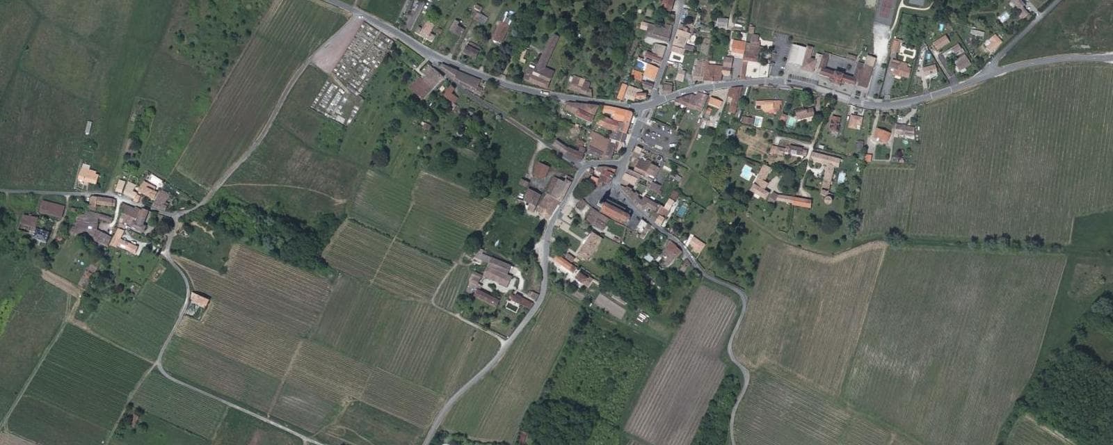 Vue aérienne de Saint-Paul (Gironde)