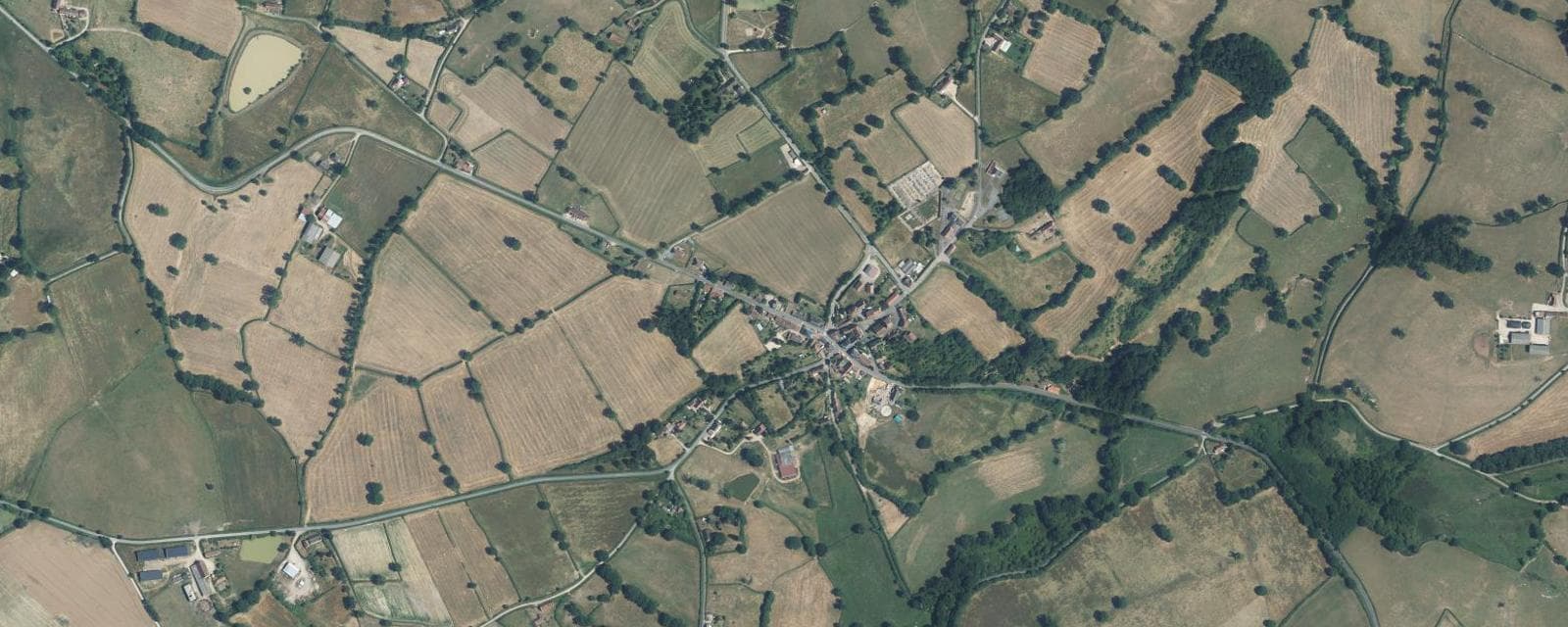Vue aérienne de Saint-Plaisir (Allier)