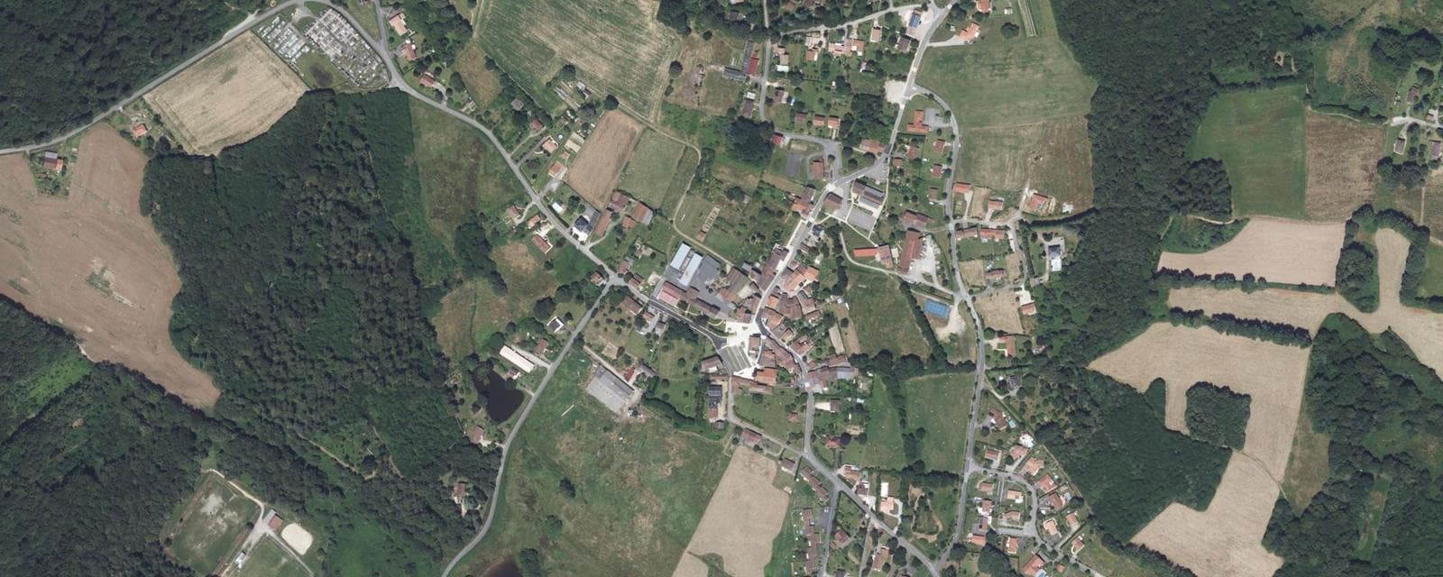 Vue aérienne de Saint-Priest-sous-Aixe (Haute-Vienne)