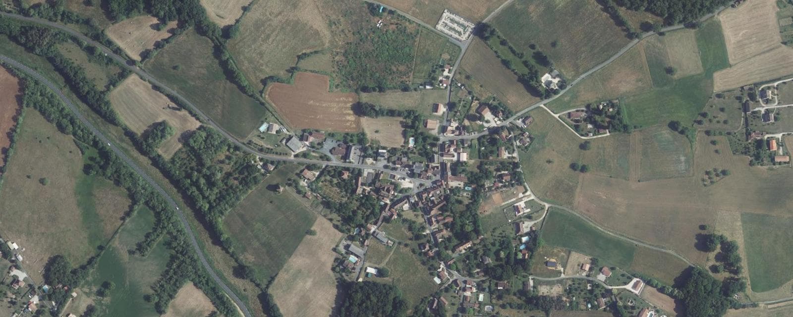 Vue aérienne de Saint-Projet (Lot)