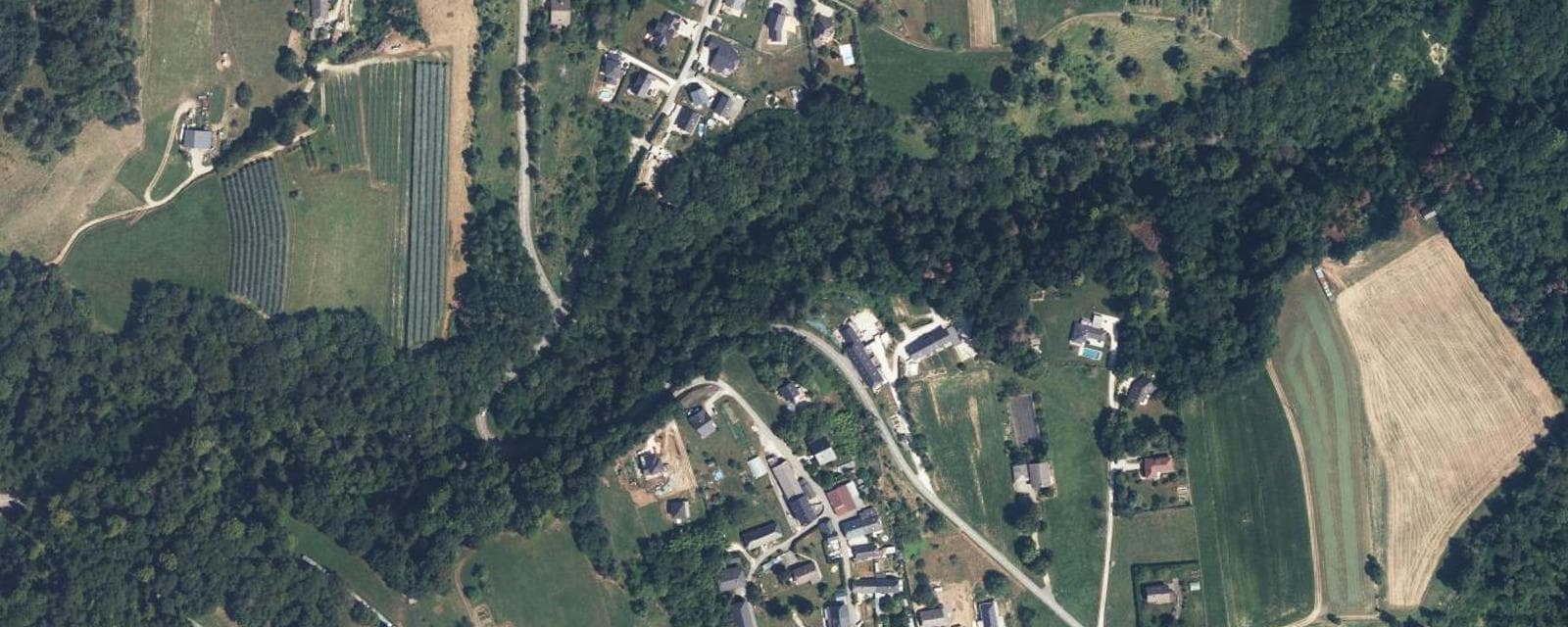 Vue aérienne de Saint-Sulpice (Savoie)