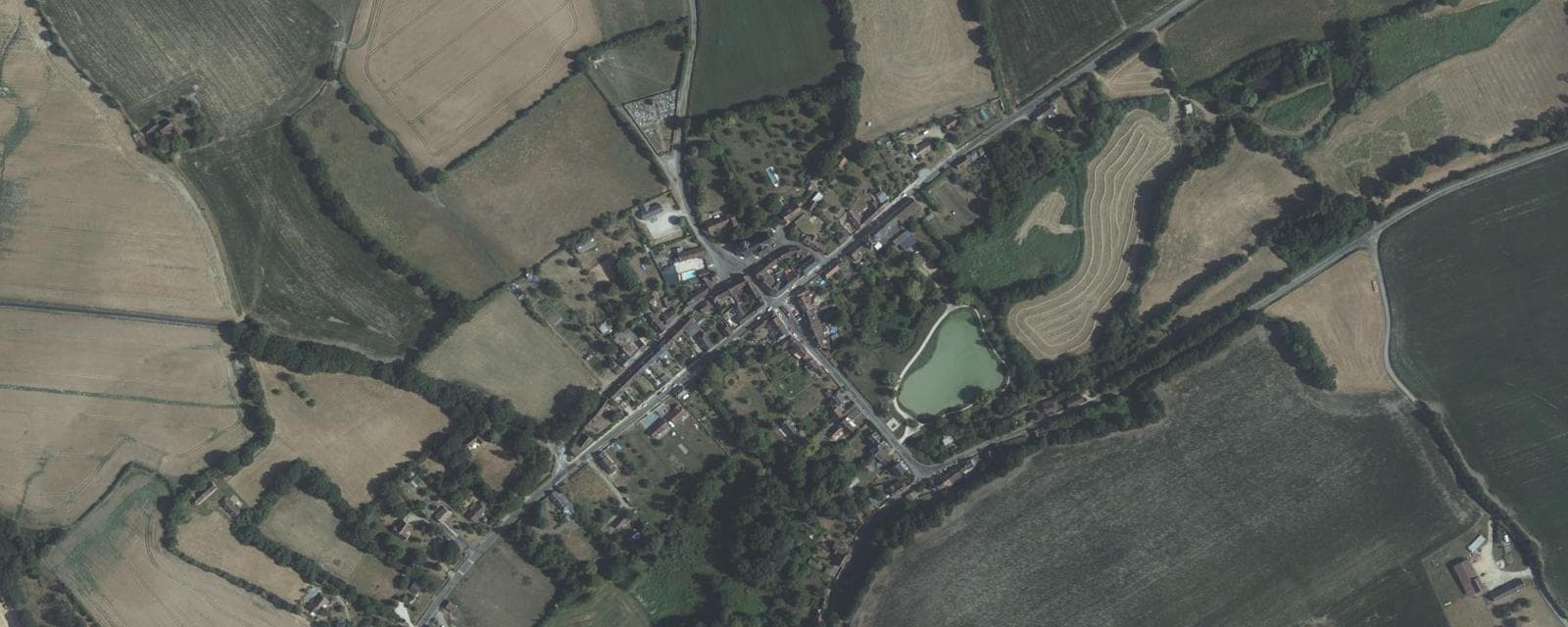 Vue aérienne de Saint-Ulphace (Sarthe)