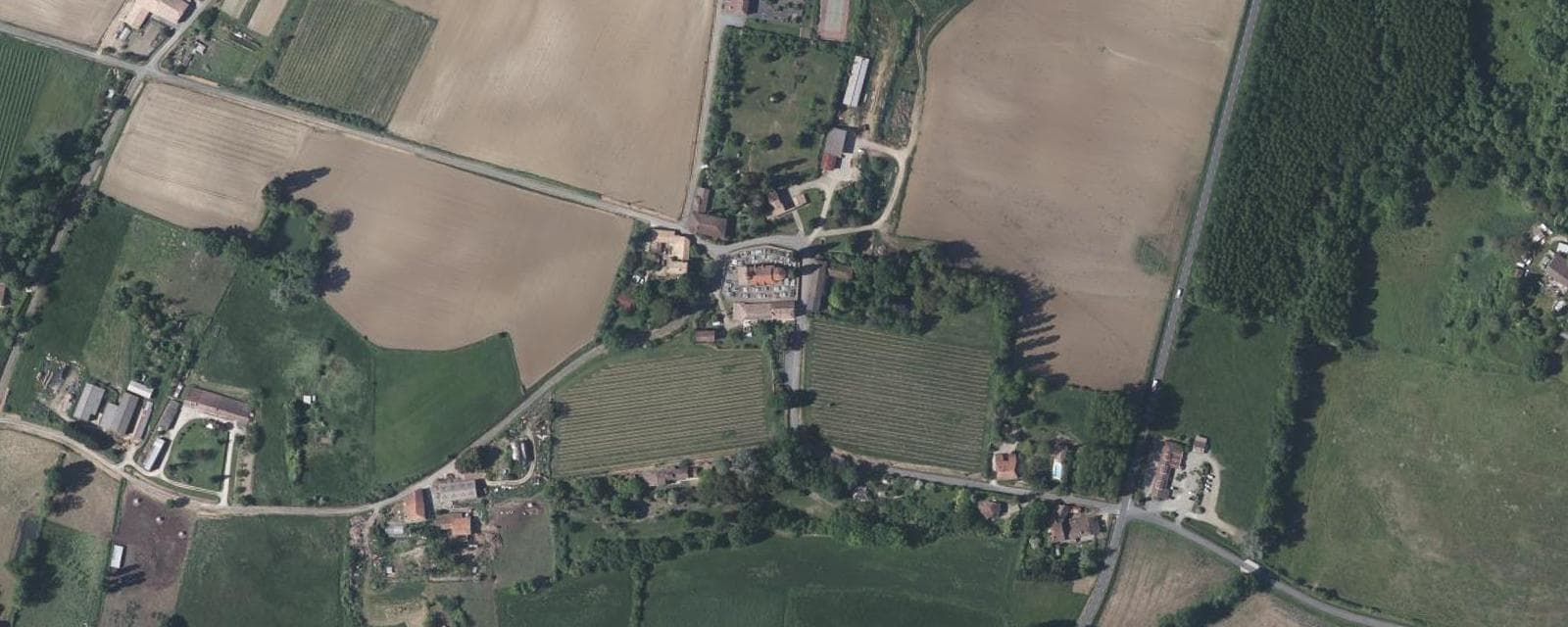 Vue aérienne de Sainte-Gemme (Gironde)