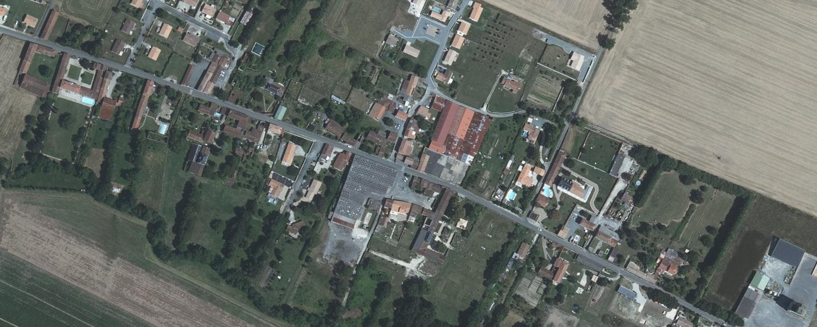 Vue aérienne de Sainte-Même (Charente-Maritime)