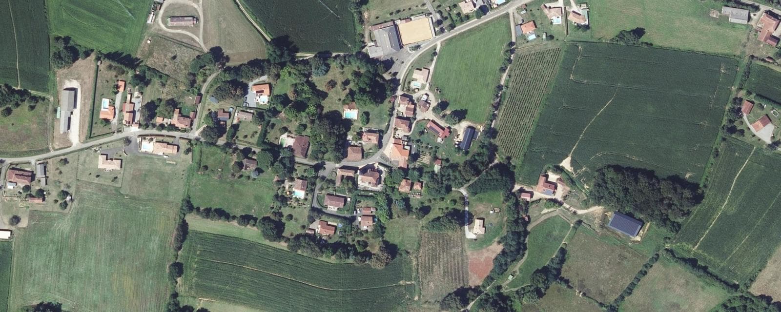 Vue aérienne de Sarraziet (Landes)