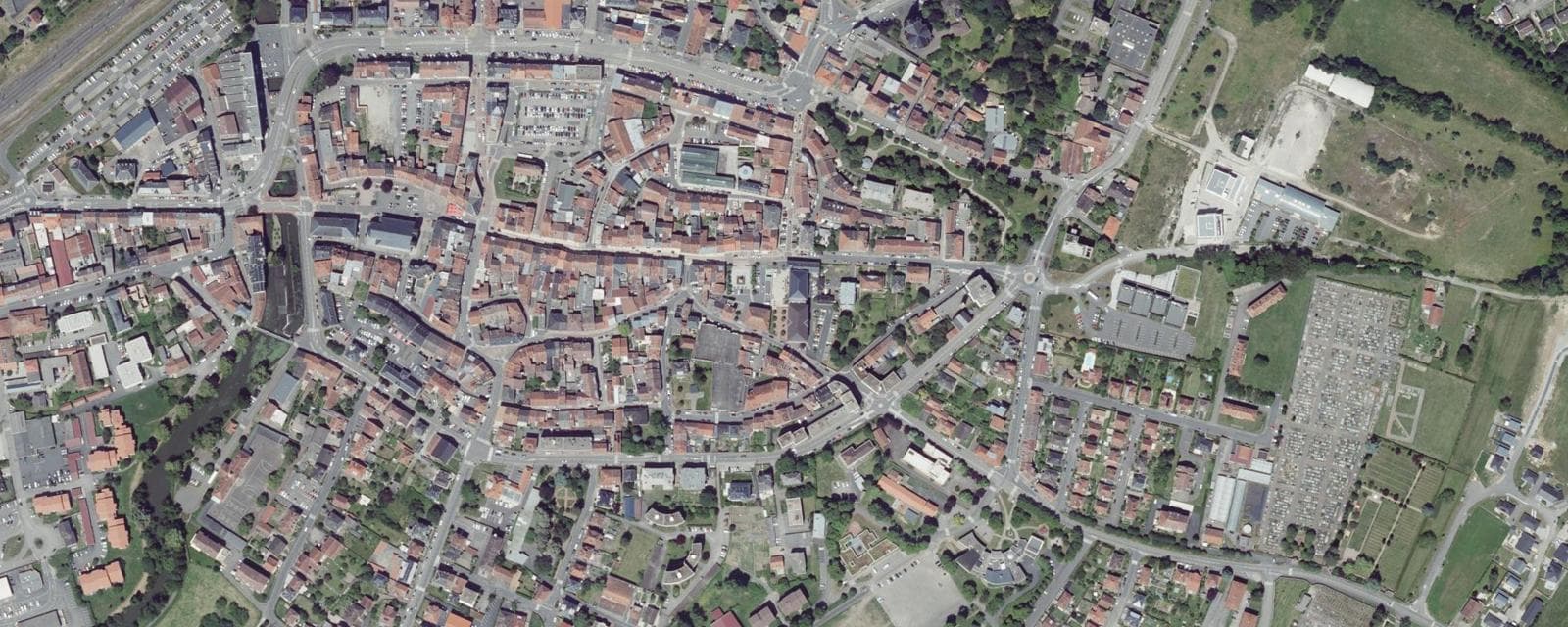 Vue aérienne de Sarrebourg (Moselle)
