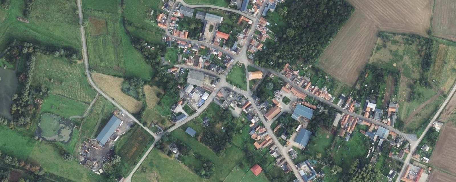 Vue aérienne de Sauchy-Lestrée (Pas-de-Calais)