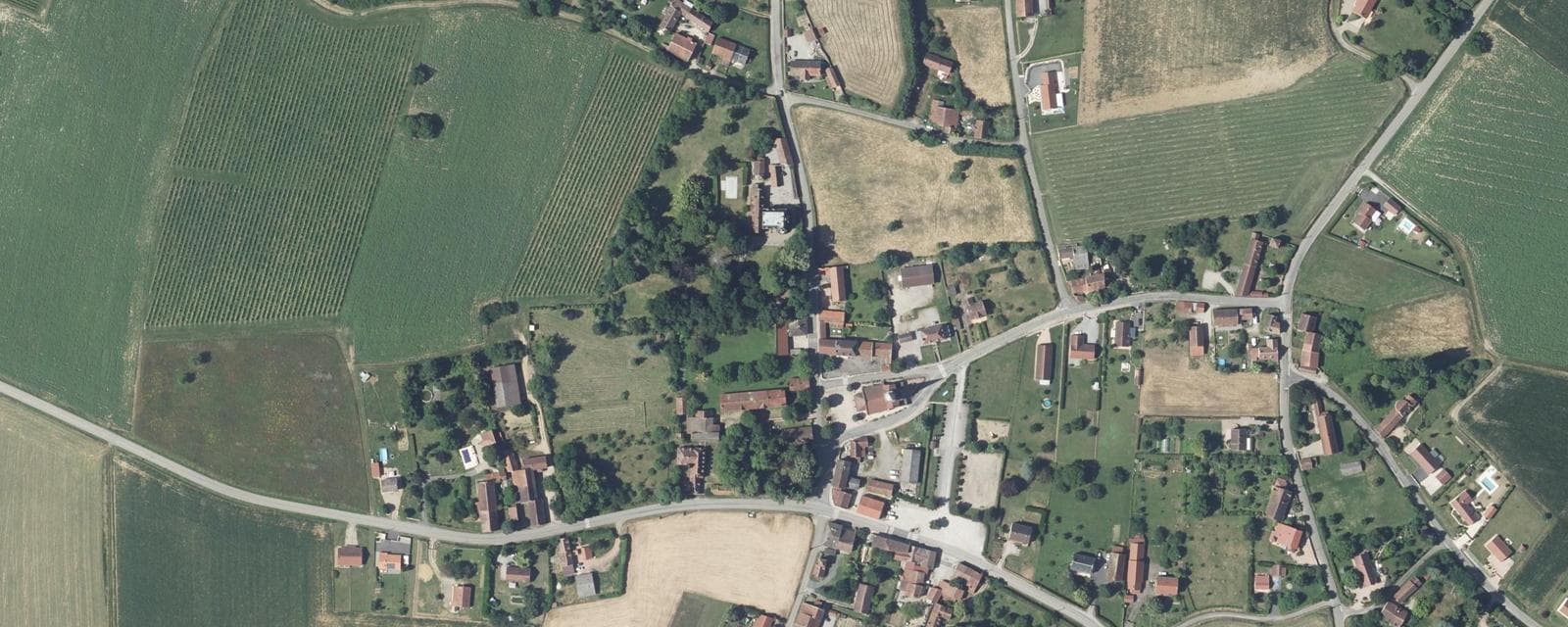Vue aérienne de Saulcet (Allier)