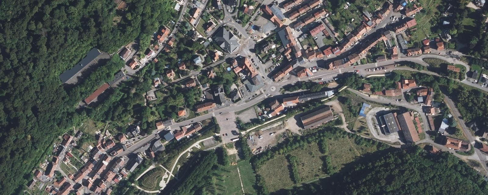 Vue aérienne de Saulnes (Meurthe-et-Moselle)