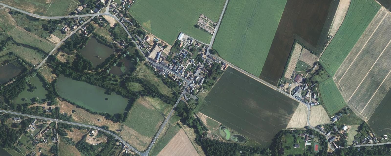 Vue aérienne de Saumeray (Eure-et-Loir)