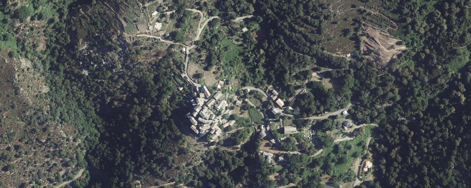 Vue aérienne de Scolca (Haute-Corse)