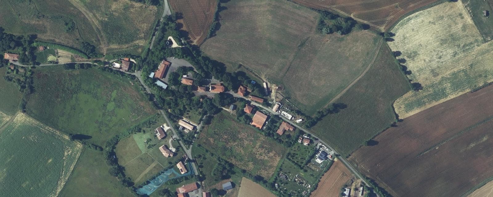 Vue aérienne de Sénarens (Haute-Garonne)