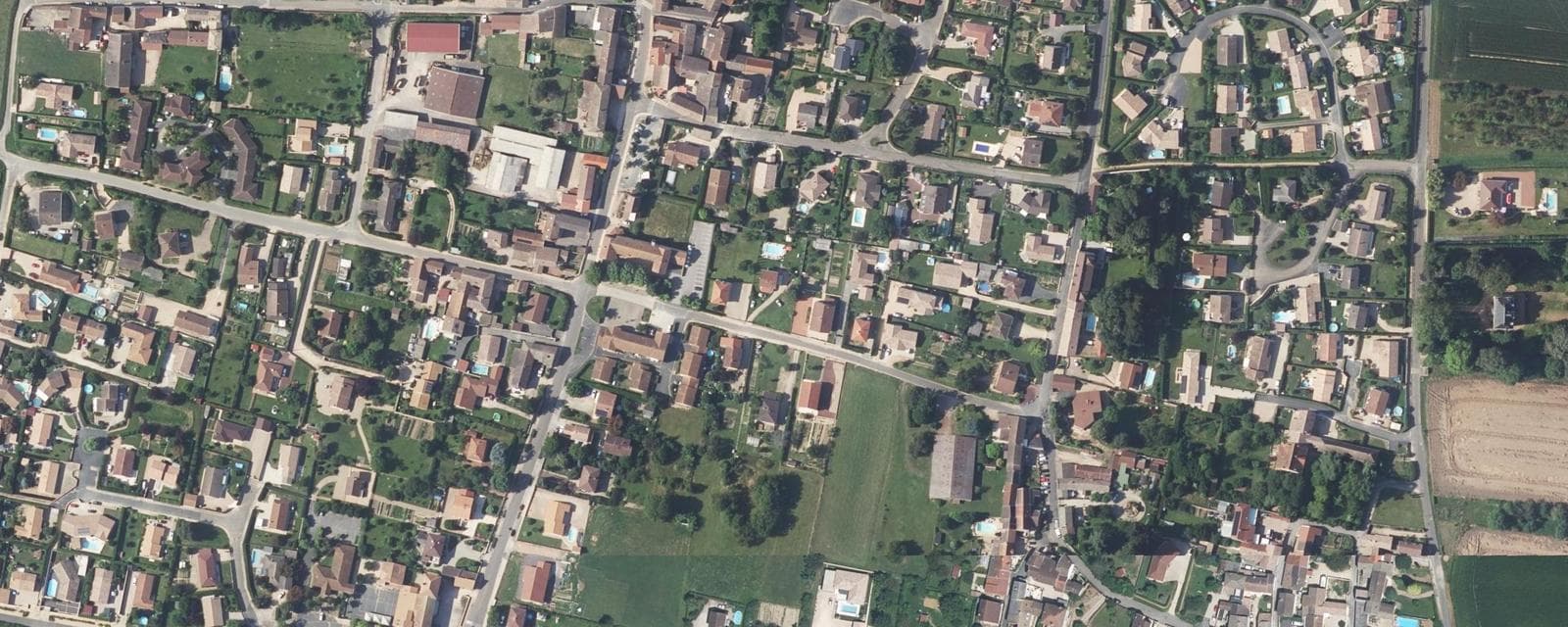 Vue aérienne de Senozan (Saône-et-Loire)