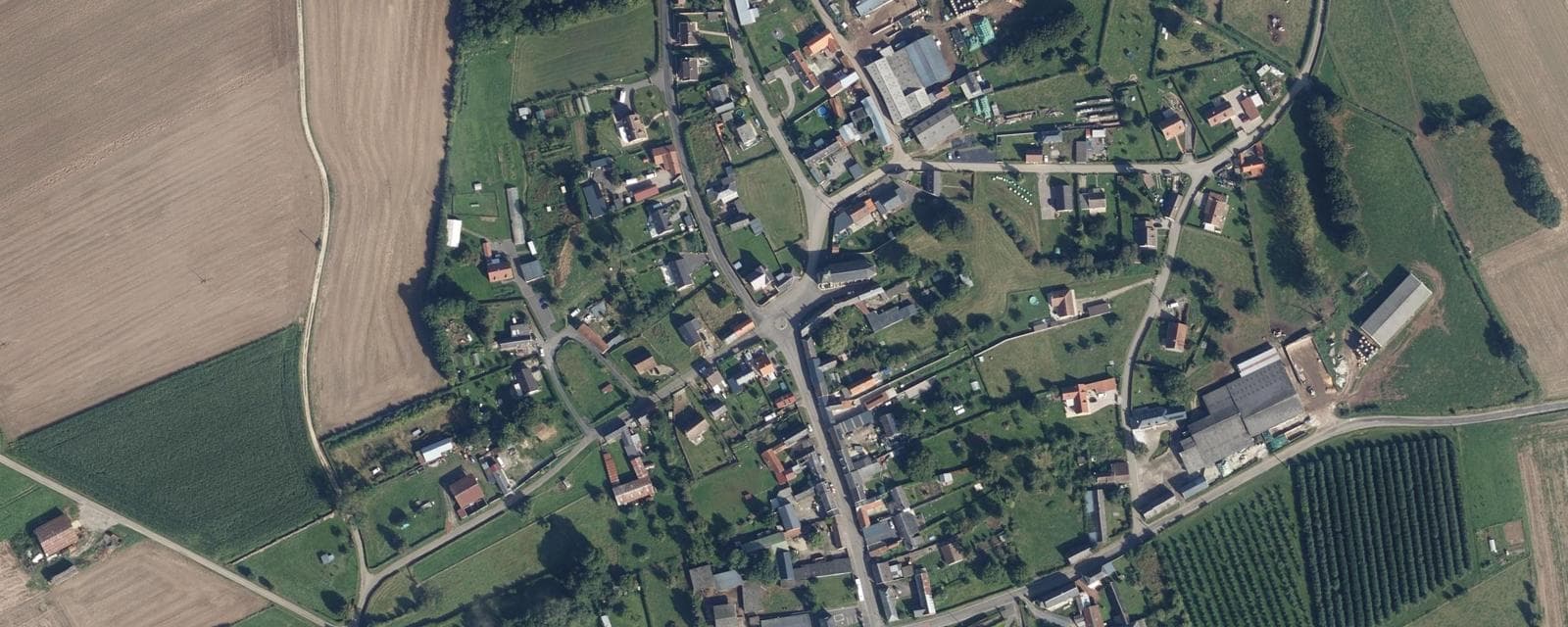 Vue aérienne de Sentelie (Somme)