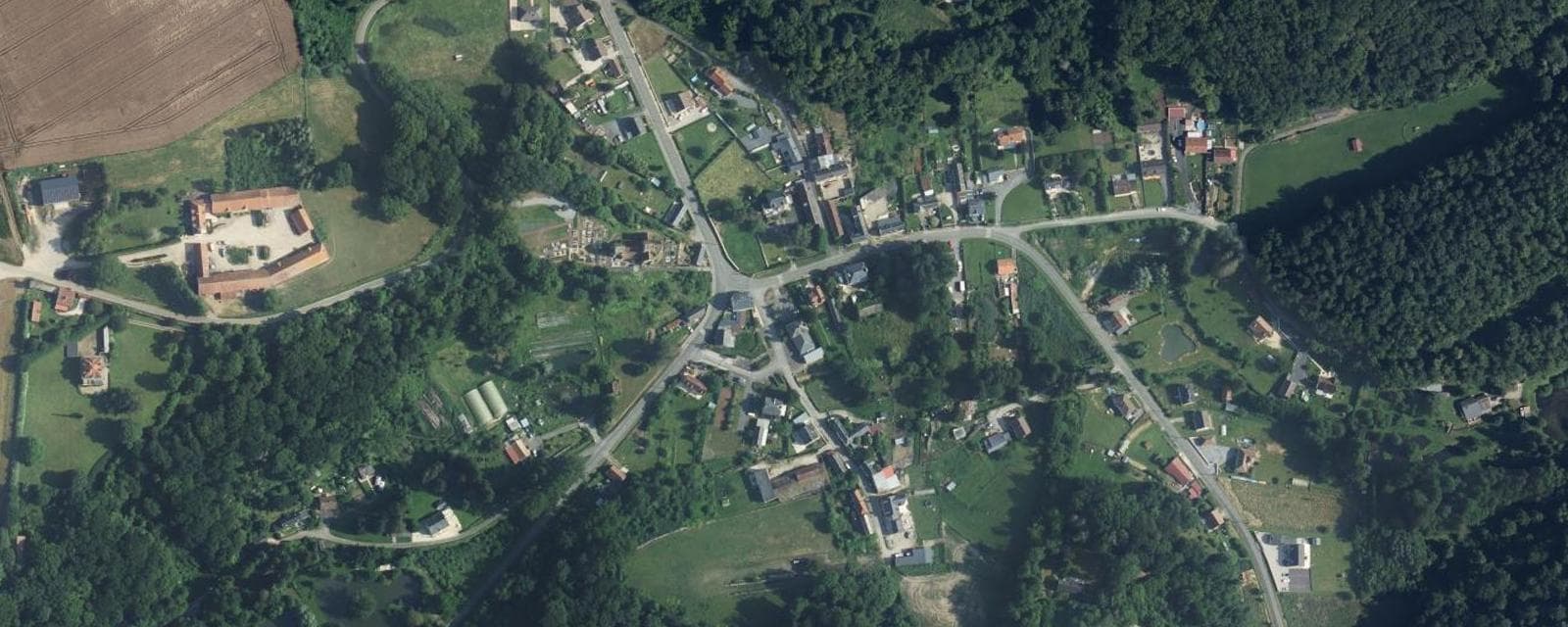 Vue aérienne de Septvaux (Aisne)
