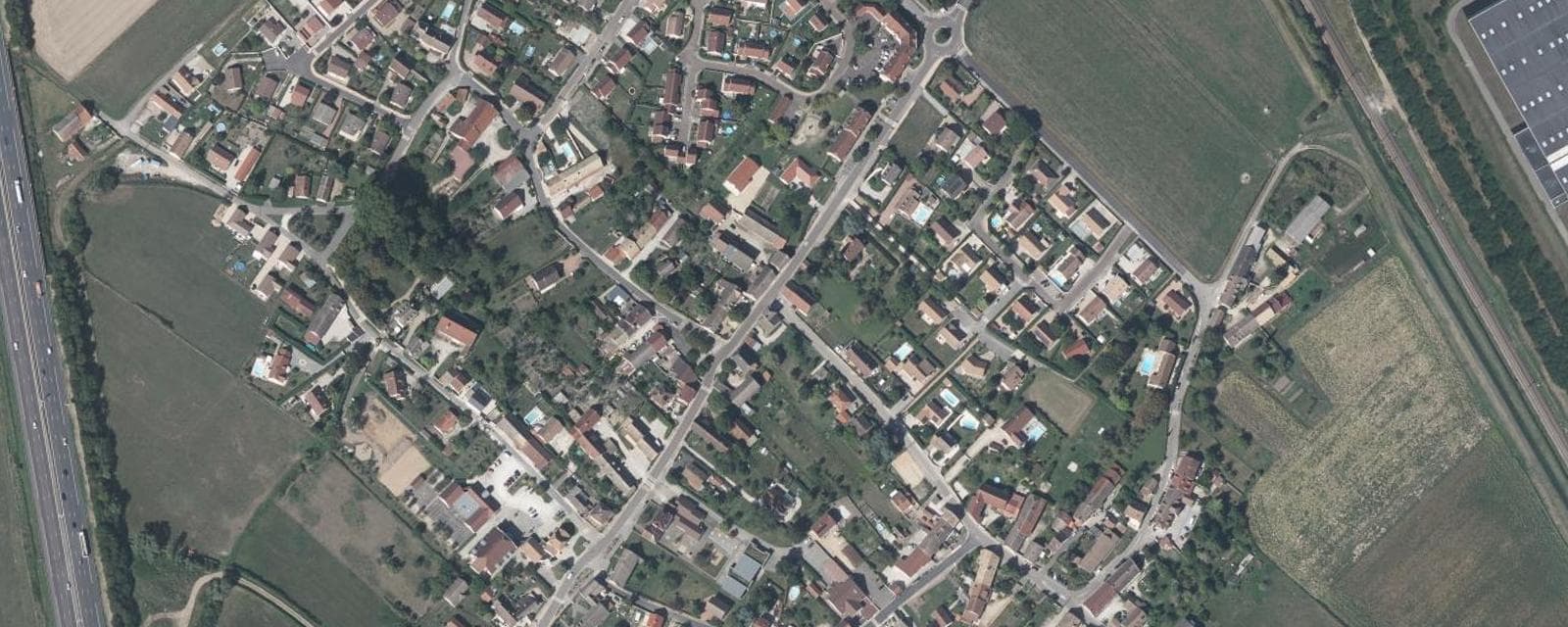 Vue aérienne de Sevrey (Saône-et-Loire)