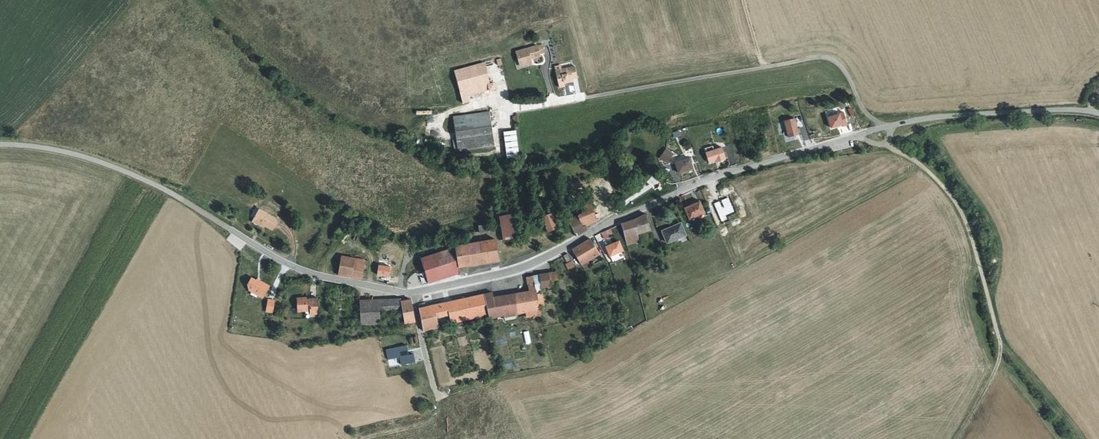 Vue aérienne de Silly-en-Saulnois (Moselle)