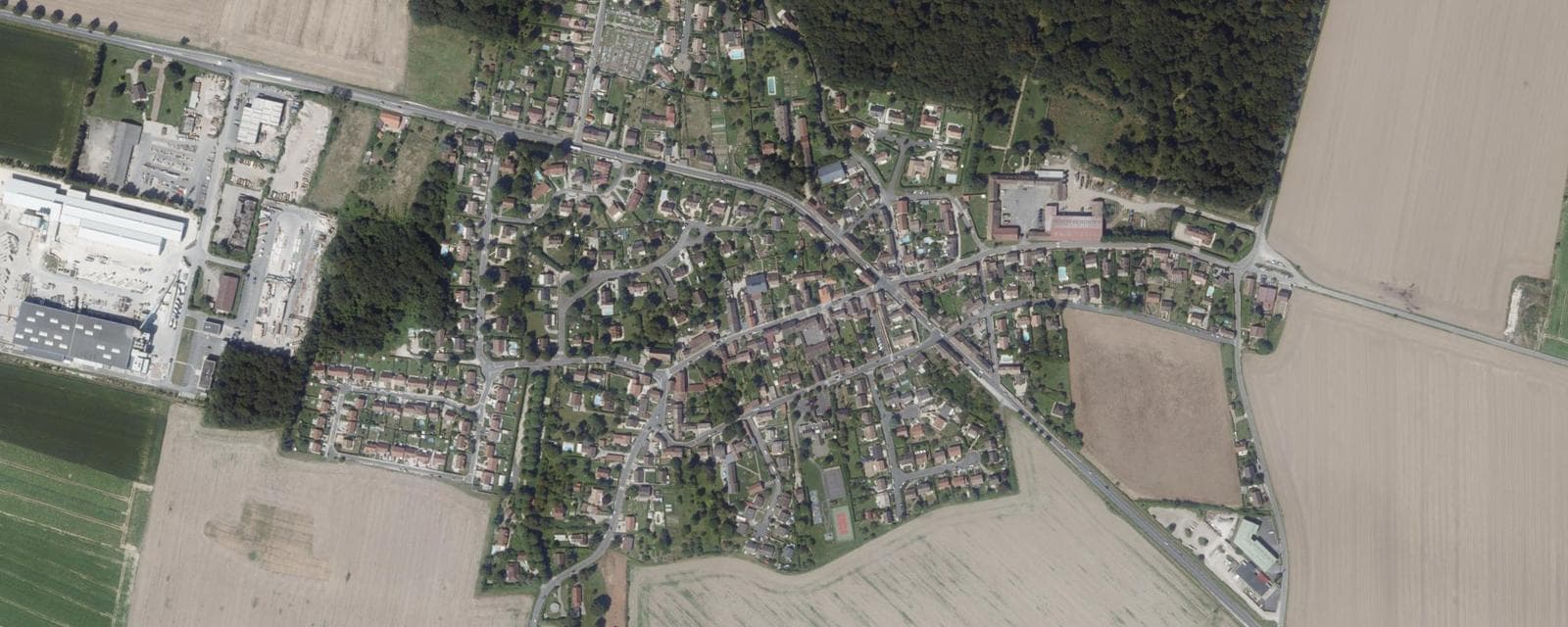 Vue aérienne de Sivry-Courtry (Seine-et-Marne)