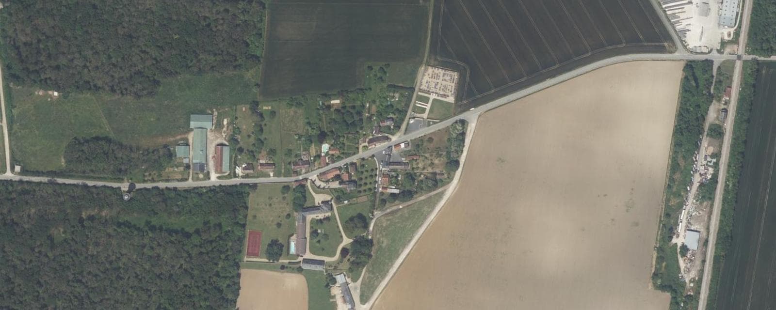 Vue aérienne de Solterre (Loiret)