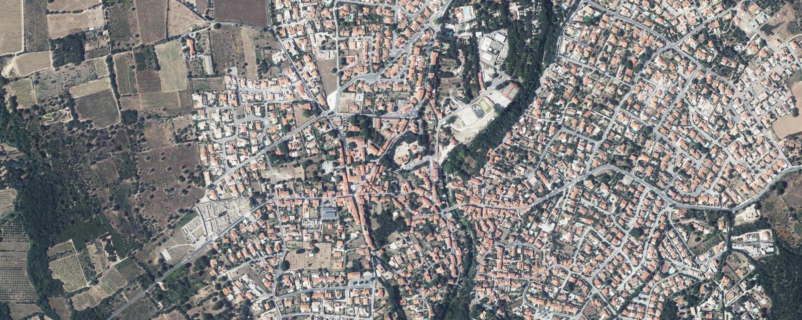 Vue aérienne de Sorède (Pyrénées-Orientales)
