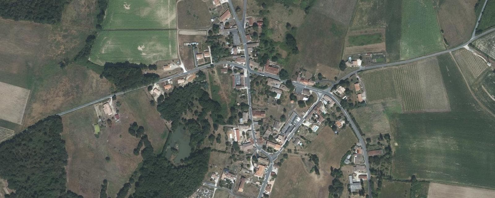 Vue aérienne de Soubran (Charente-Maritime)