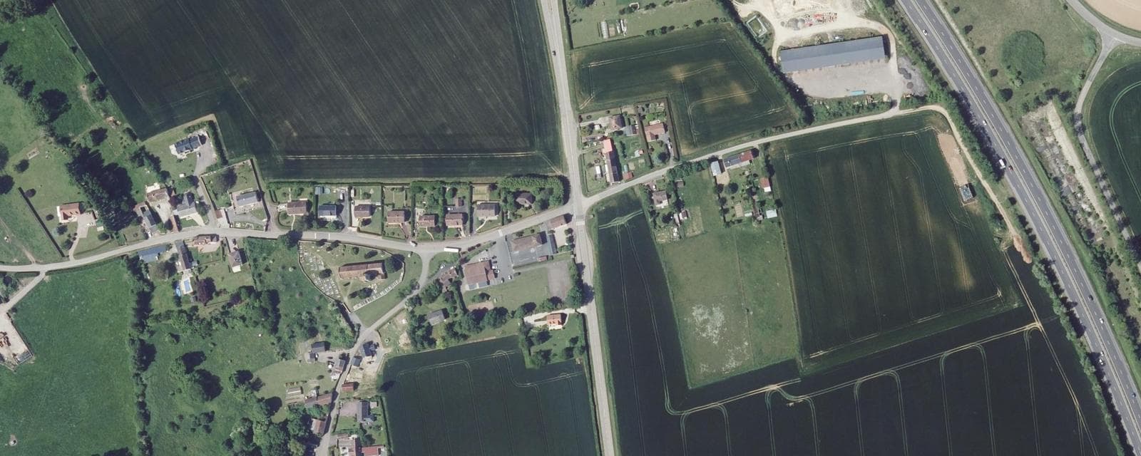 Vue aérienne de Soulangy (Calvados)