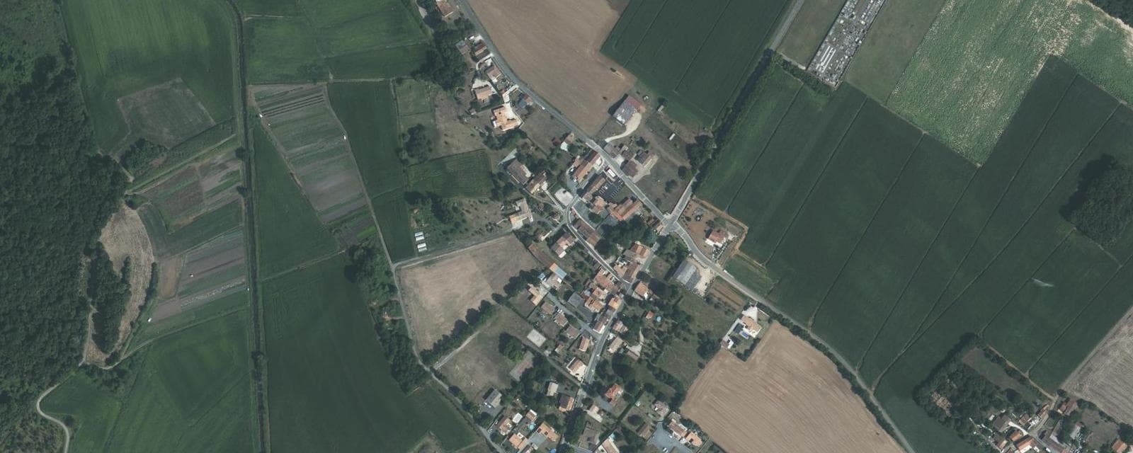 Vue aérienne de Soulignonne (Charente-Maritime)