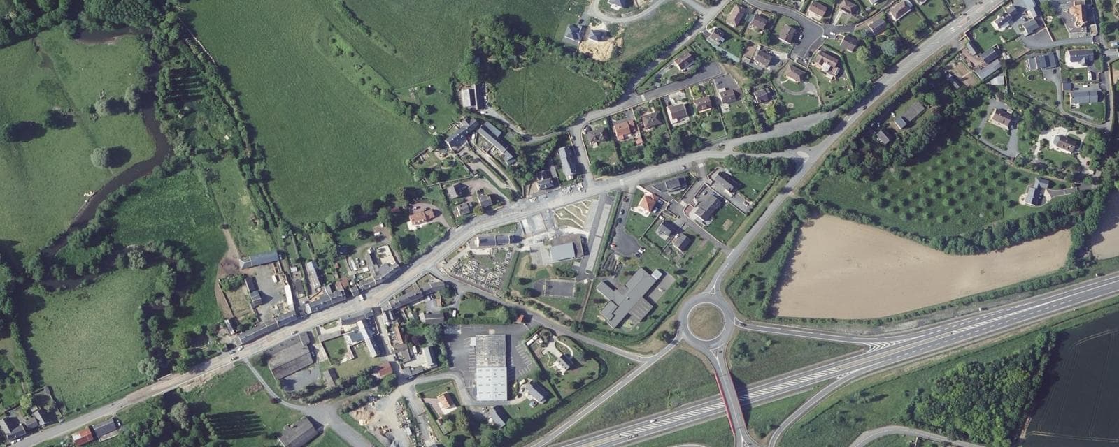 Vue aérienne de Subles (Calvados)