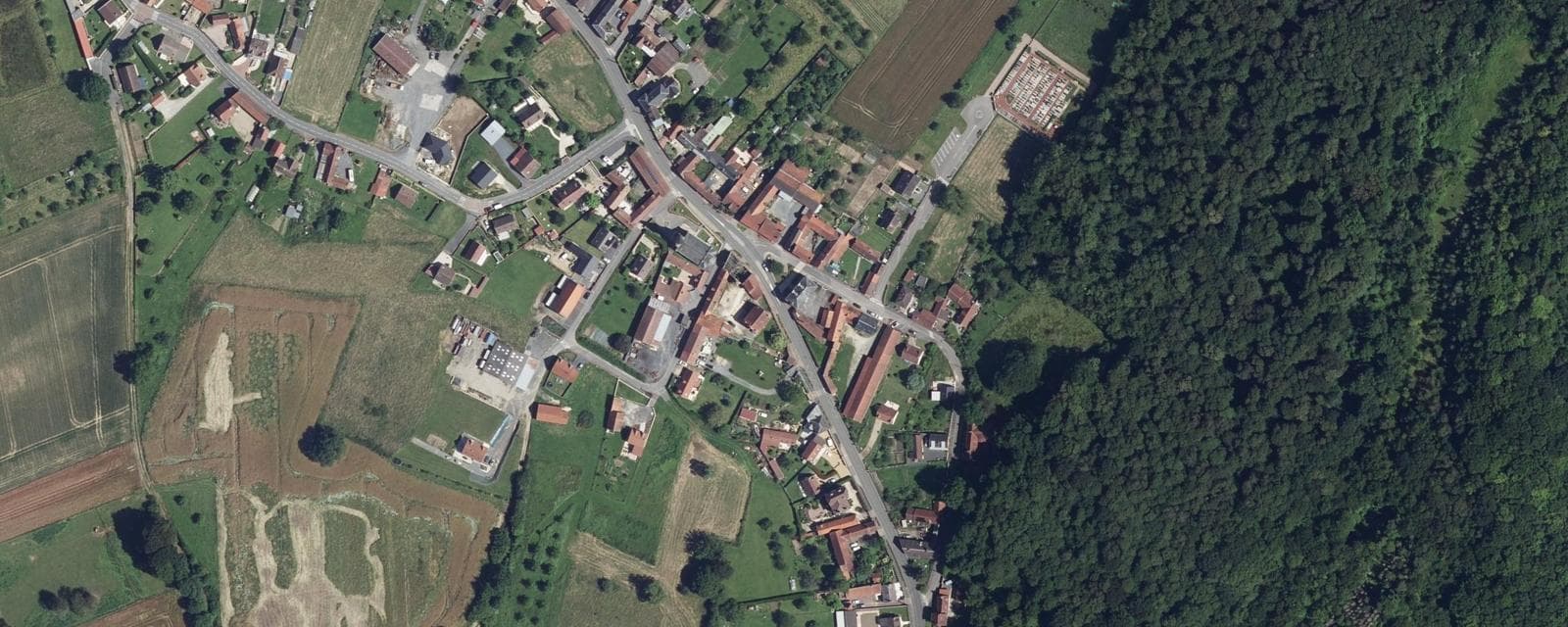 Vue aérienne de Suzoy (Oise)