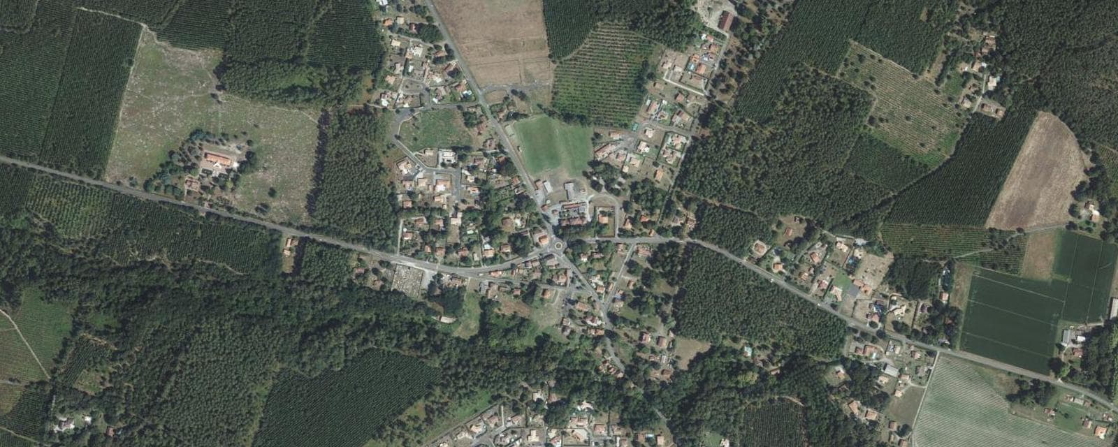 Vue aérienne de Taller (Landes)