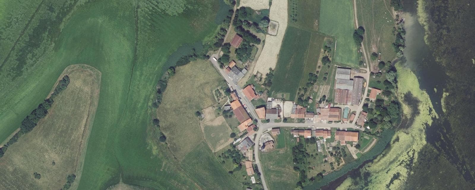 Vue aérienne de Tarquimpol (Moselle)