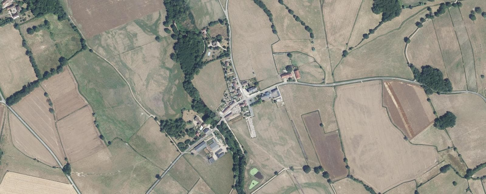 Vue aérienne de Tavernay (Saône-et-Loire)