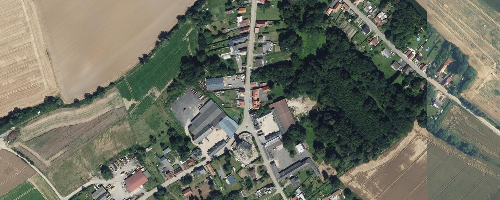 Vue aérienne de Templeux-le-Guérard (Somme)