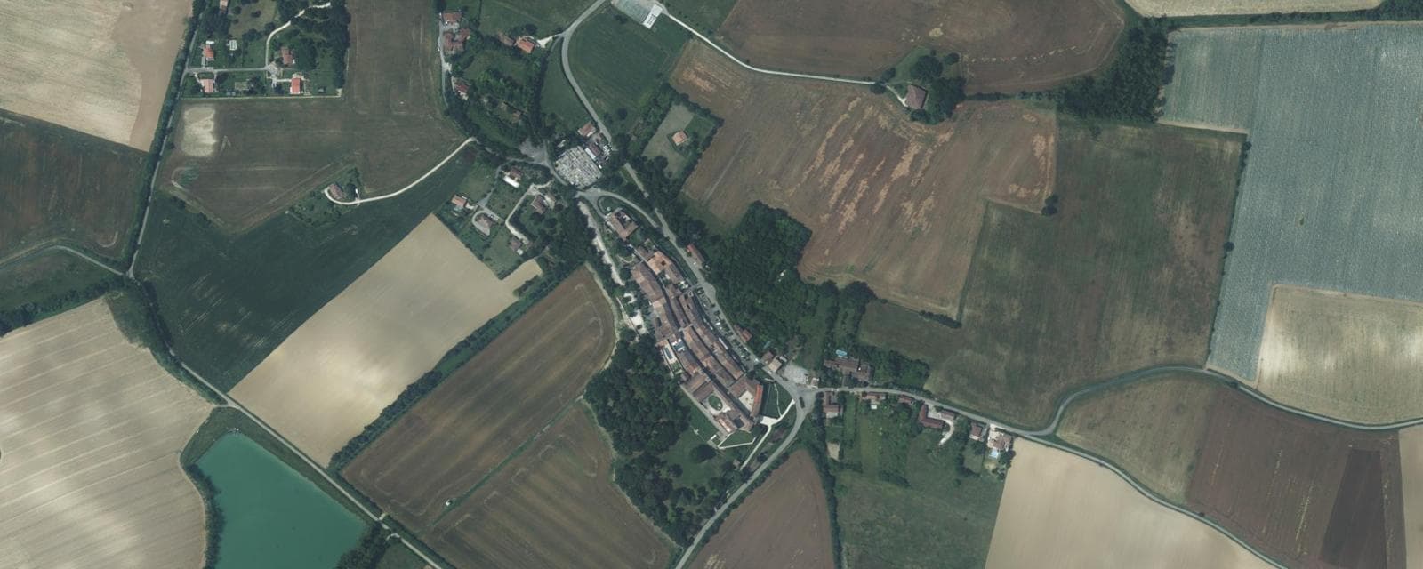 Vue aérienne de Terraube (Gers)