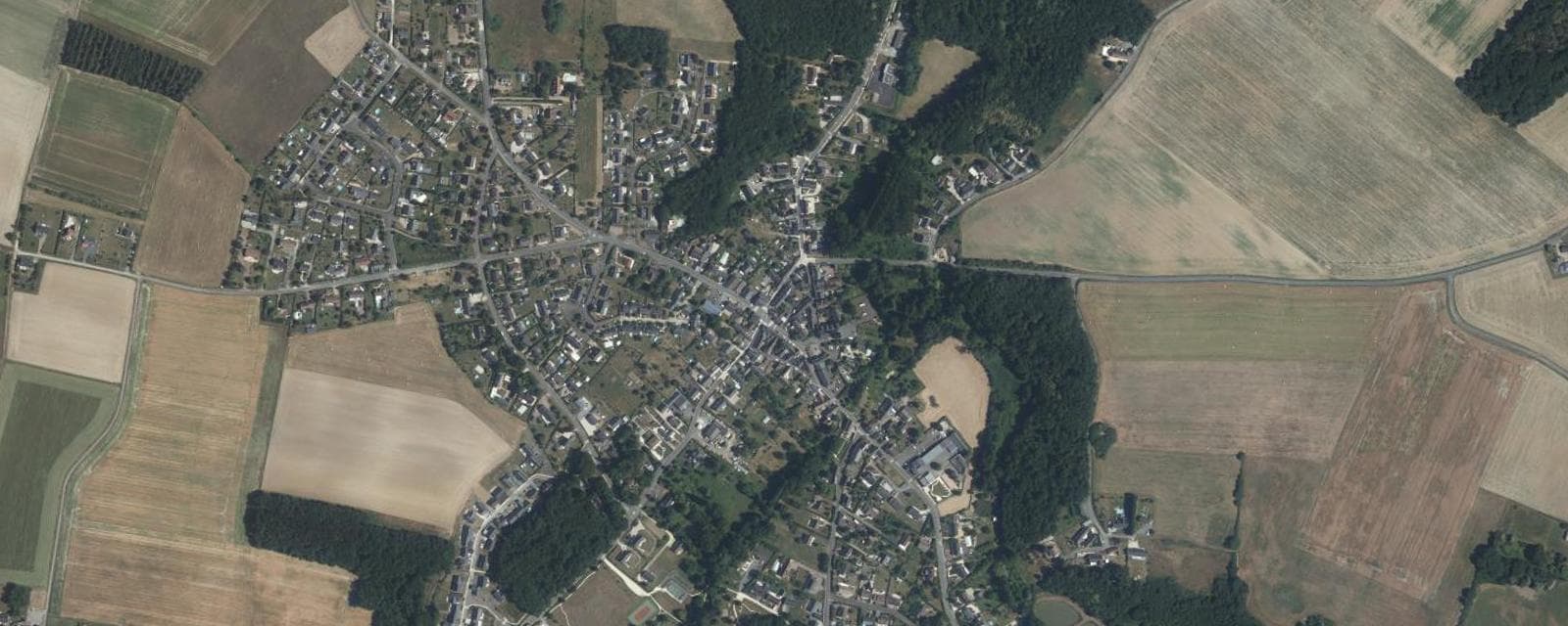 Vue aérienne de Thilouze (Indre-et-Loire)