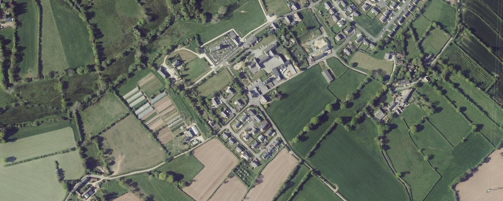 Vue aérienne de Tollevast (Manche)