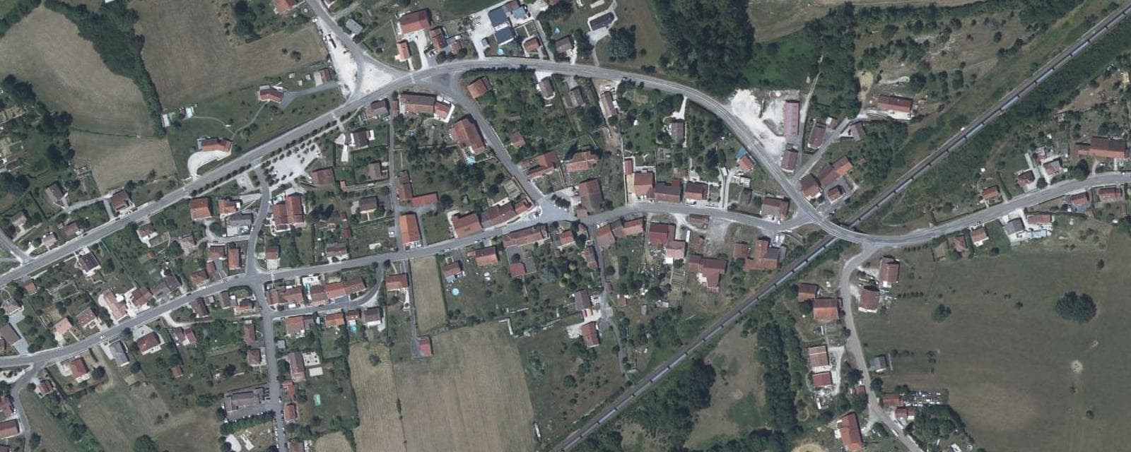 Vue aérienne de Torcenay (Haute-Marne)