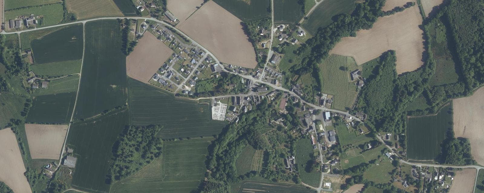 Vue aérienne de Trébry (Côtes-d'Armor)