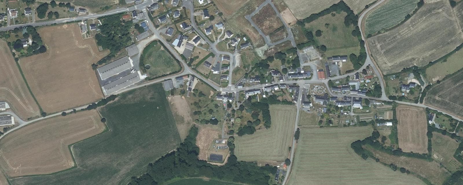 Vue aérienne de Troguéry (Côtes-d'Armor)