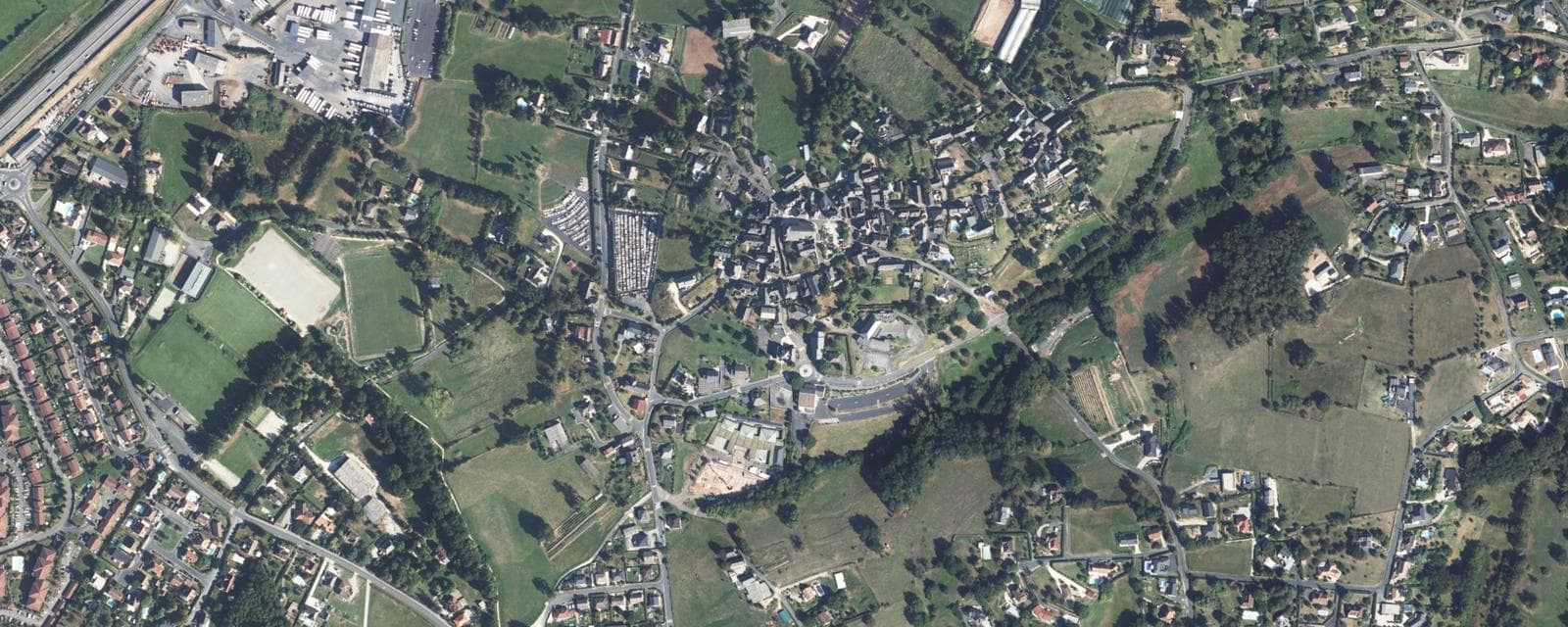 Vue aérienne de Ussac (Corrèze)