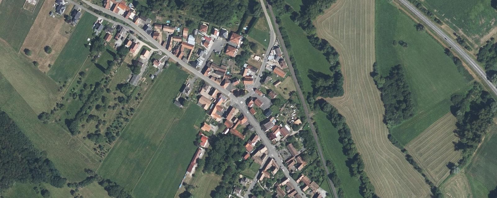 Vue aérienne de Uttenhoffen (Bas-Rhin)